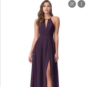 Azazie plum evalleen bridesmaid dress